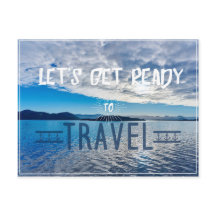 Let's get read to travel Typography Postcard
