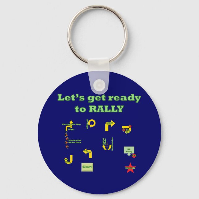 Let's Get Ready To Rally Key Ring (Front)