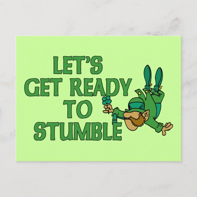 Let's Get Ready To Stumble Postcard (Front)