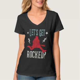 Let's Get Rocked Rock N Roll Retro Vintage Guitar T-Shirt