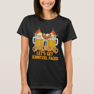 Let's Get Schnitzel Faced Oktoberfest German T-Shirt