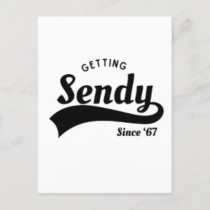 Let's Get Sendy Mason 67 Meme Vintage  Holiday Postcard