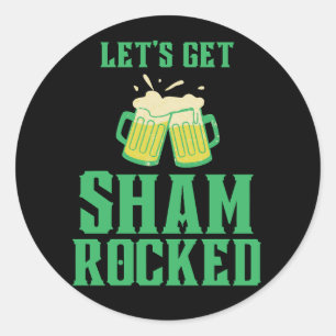 Let's Get Shamrocked St. Patrick's Day Classic Round Sticker