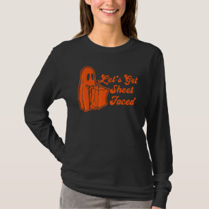 Let's Get Sheet Faced Ghost Halloween Boo Pumpkin T-Shirt