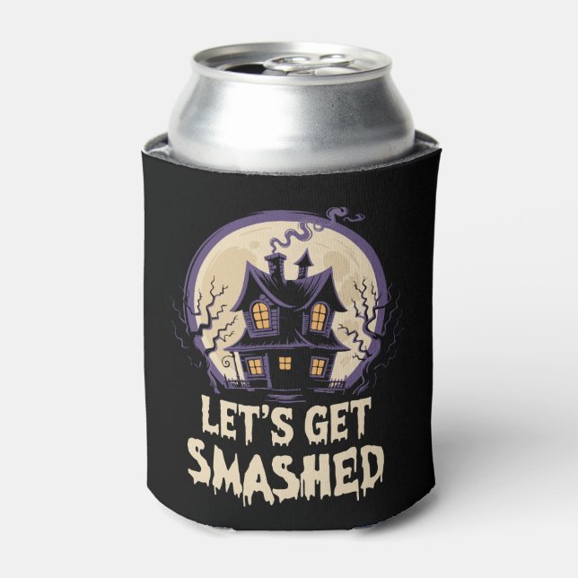 Let's Get Smashed Halloween Can Cooler (Can Front)