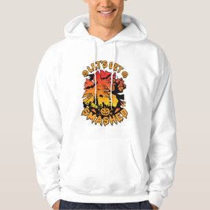Lets Get Smashed Halloween Pumpkin Spooky Tree Bat Hoodie