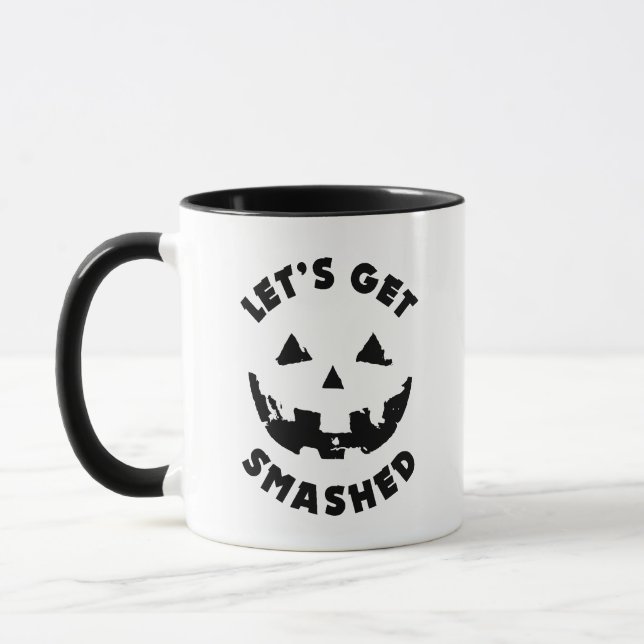 Let's Get Smashed - Halloween Quote Mug (Left)