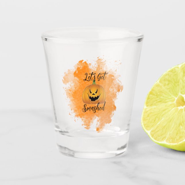 Lets Get Smashed Halloween Shot Glass Set (Front)