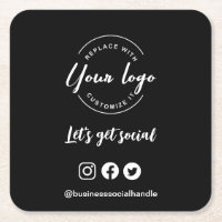 Let's get social logo Social Media website QR code