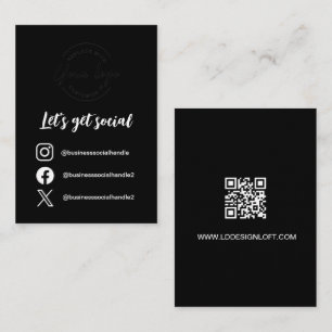 Let's get social media handles and website QR code Business Card