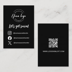 Let's get social media handles and website QR code Business Card