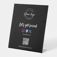 Let's Get Social Media QR code website Custom logo