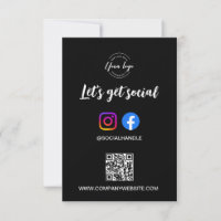 Let's Get Social Media website Custom logo QR code