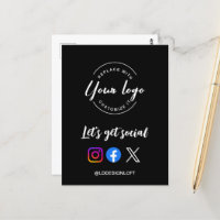 Let's get social QR code website promotional