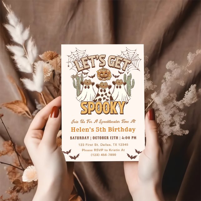 Let's Get Spooky 5th Birthday Western Party Invitation (Creator Uploaded)