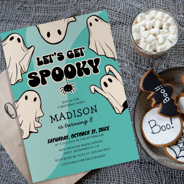 Let's Get Spooky Ghost Birthday Invitation (Creator Uploaded)