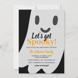 Let's Get Spooky Ghost Halloween  Invitation