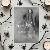 Let's Get Spooky Ghostly Skeleton Halloween Party