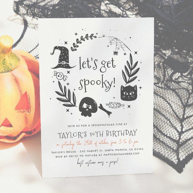 Let's Get Spooky Halloween Any Age Birthday Party Invitation (Creator Uploaded)
