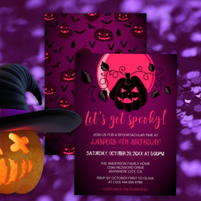 Let's Get Spooky Halloween Any Age Birthday Party Invitation (Creator Uploaded)