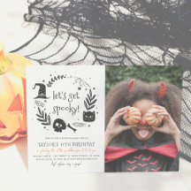 Let's Get Spooky Halloween Any Age Photo Birthday