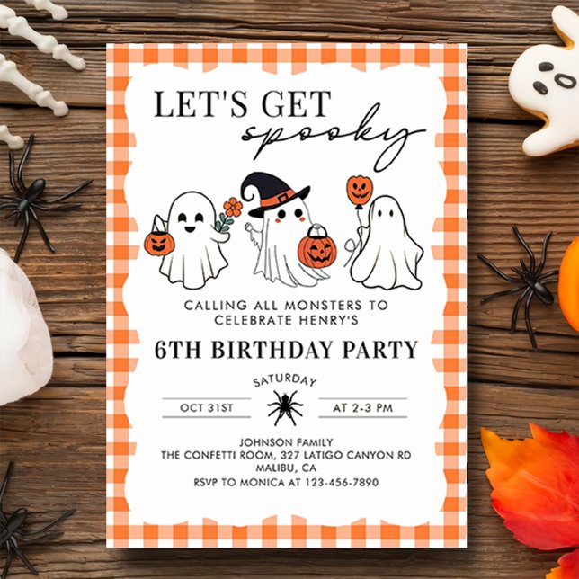 Let's Get Spooky Halloween Birthday Invitation (Creator Uploaded)