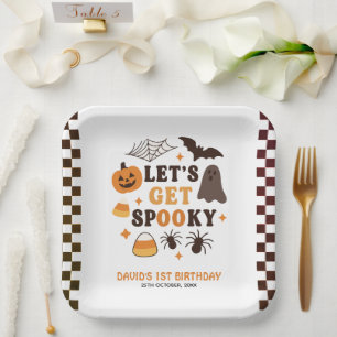 Let's Get Spooky Halloween Birthday Paper Plate