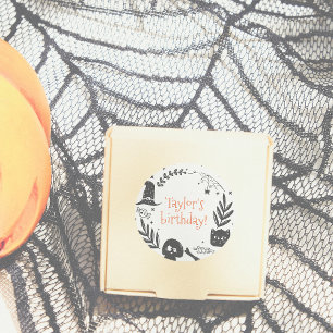 Let's Get Spooky Halloween Birthday Party Favor Classic Round Sticker