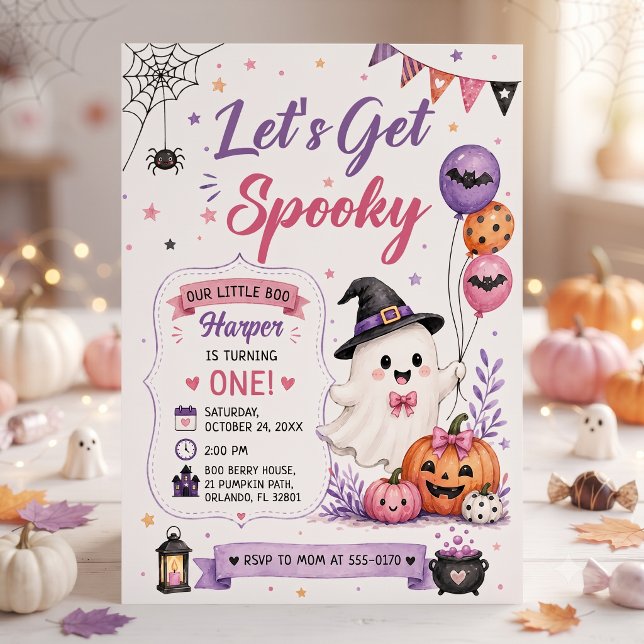 Let's Get Spooky Halloween Birthday Party Invitation (Creator Uploaded)