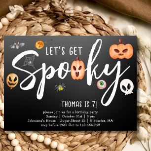 Let's get spooky! halloween birthday party invitation