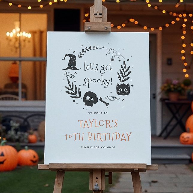 Let's Get Spooky Halloween Birthday Welcome Sign (Creator Uploaded)