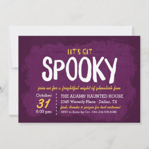 Let's Get Spooky Halloween Costume Party Invitation