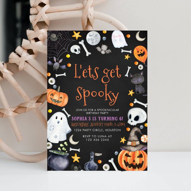 Let's Get Spooky Halloween Party Birthday Invitation (Creator Uploaded)