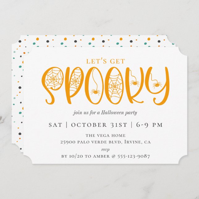 Let's Get SPOOKY Halloween Party Invitation (Front/Back)