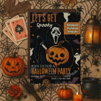 Let's Get Spooky Halloween Party Invitation