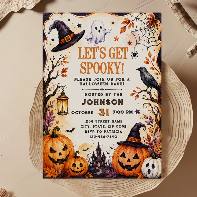 Let's Get Spooky Halloween Party Invitation (Creator Uploaded)