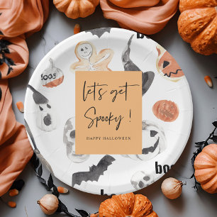 Let's get Spooky   Halloween Party  Paper Plate