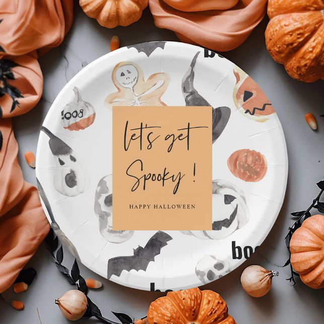 Let's get Spooky | Halloween Party  Paper Plate (Creator Uploaded)