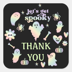 Let's Get Spooky,Halloween party  Square Sticker
