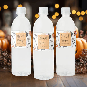 Let's get Spooky   Halloween Party  Water Bottle Label