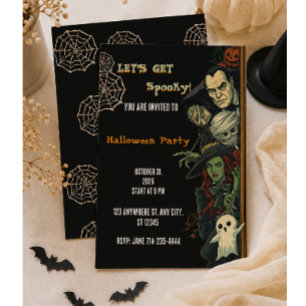 Let's Get Spooky Party Halloween Invitation