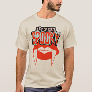 Let's Get Spooky Vampire Fangs Halloween Design T-Shirt