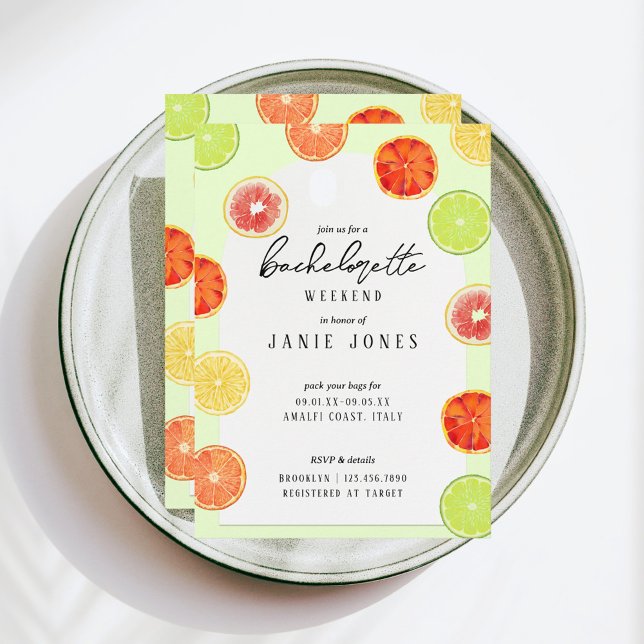 Let's Get Spritzed Bachelorette Party Weekend Invitation (Creator Uploaded)