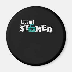 Let's get stoned Curling Wintersport Magnet
