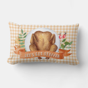 Let's Get Stuffed Thanksgiving Lumbar Cushion