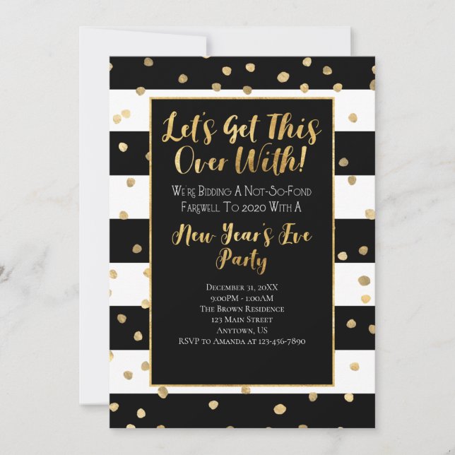 Let's Get This Over With 2020 2021 New Year's Invitation (Front)