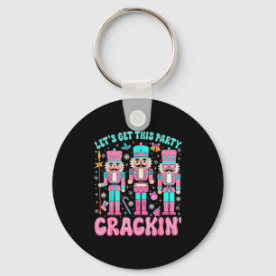 Lets Get This Party Crackin Nutcracker Pink Christ Key Ring