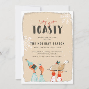 Let's Get Toasty   Holiday Party Invitation