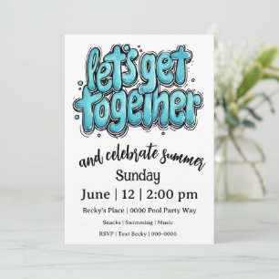 Let's Get Together and Celebrate Invitation