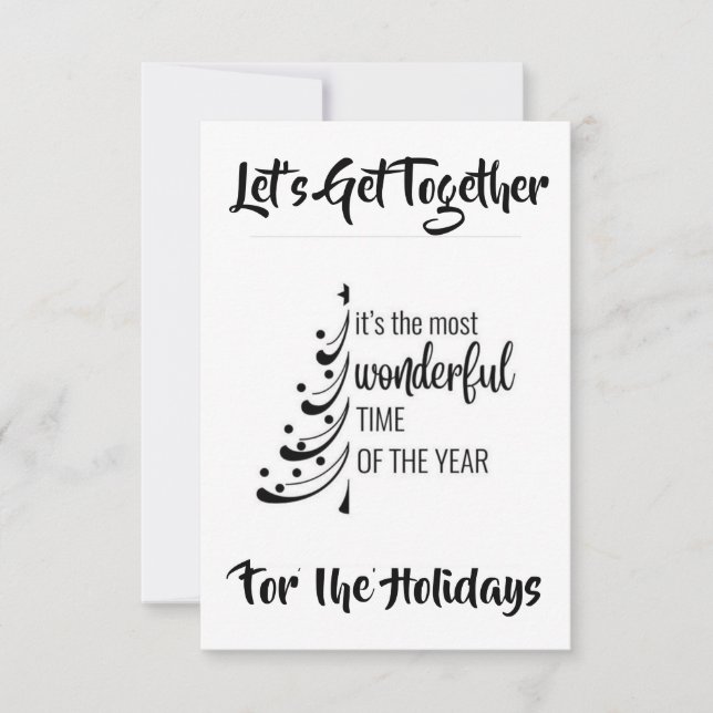 "LET'S GET TOGETHER" BEAUTIFUL HOLIDAY INVITATION (Front)